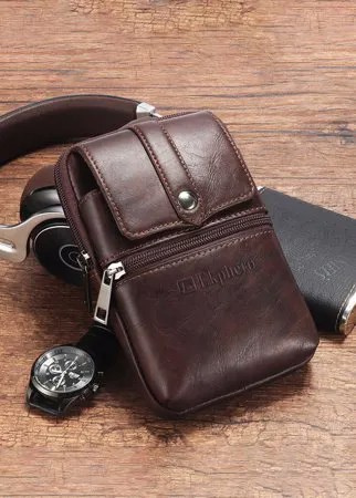 Сумка для телефона из воловьей кожи на талии Сумка Винтаж Ремень Crossbody Сумка Для мужчин