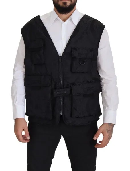 Куртка DOLCE - GABBANA Черный нейлоновый жилет без рукавов на молнии IT50/US40/L 1500usd