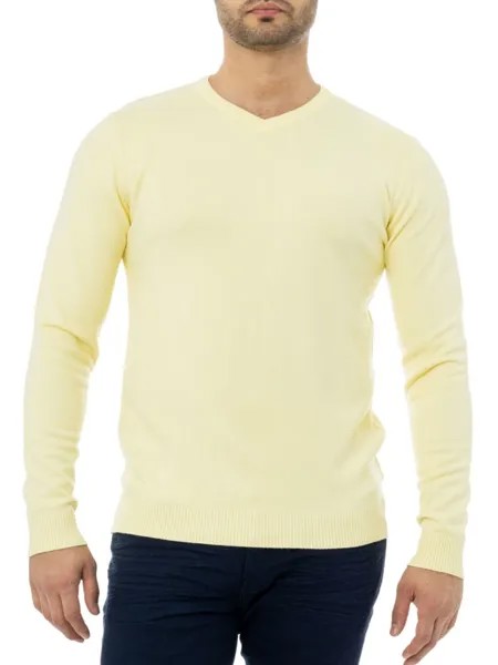 Однотонный свитер с V-образным вырезом X Ray, желтый