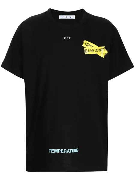 Off-White футболка с логотипом Fire Tape Arrows