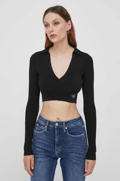 Лонгслив Calvin Klein Jeans, черный