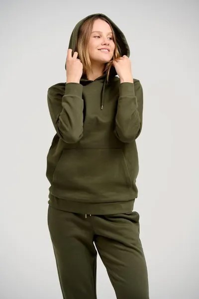 Базовое худи с капюшоном Teeshoppen, зеленый