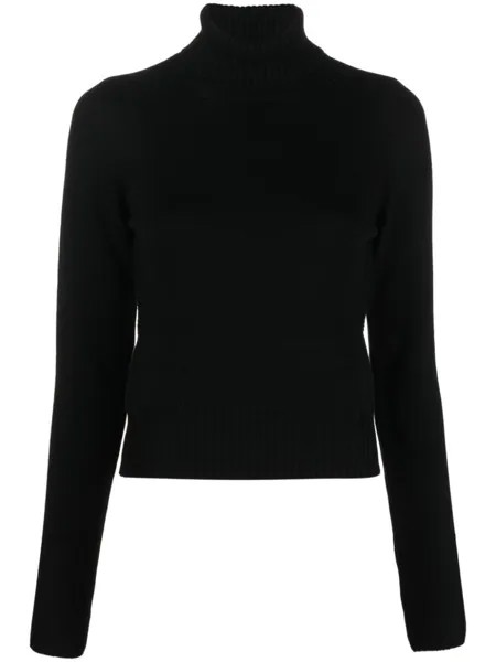 MM6 Maison Margiela топ с открытой спиной и высоким воротником, черный
