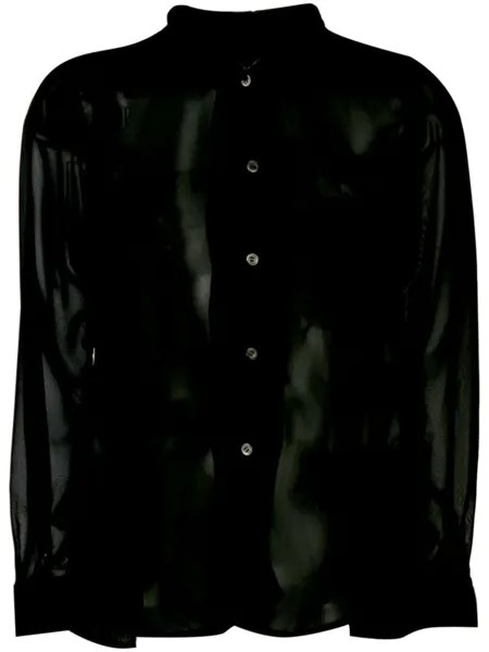 Comme Des Garçons Comme Des Garçons прозрачная рубашка на пуговицах