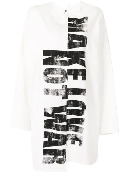 Yohji Yamamoto футболка оверсайз Make Love