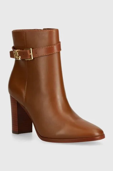 Кожаные ботильоны Bailey Lauren Ralph Lauren, коричневый