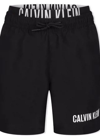 Calvin Klein Kids плавки-шорты с двойным поясом