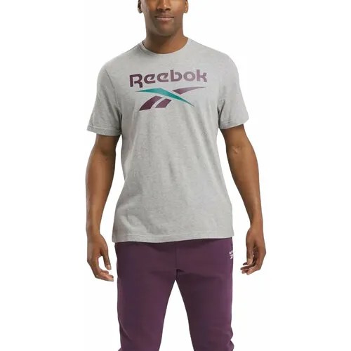 Футболка Reebok, 1 шт., размер 2XL, серый