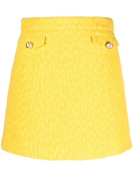 Kate Spade юбка мини из букле с завышенной талией, желтый