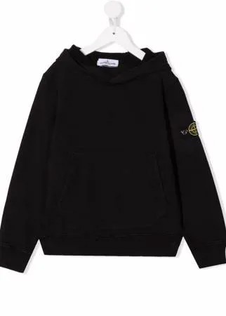 Stone Island Junior худи с нашивкой-логотипом