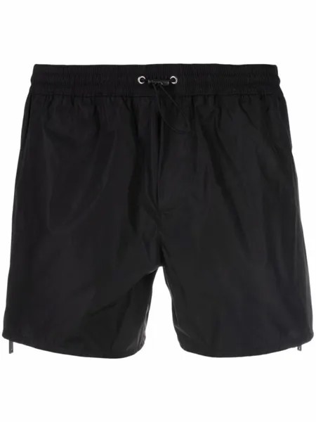Dsquared2 плавки-шорты с кулиской, черный