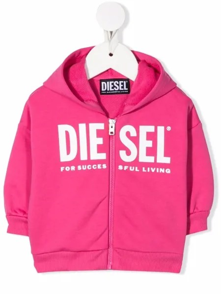 Diesel Kids худи на молнии с логотипом