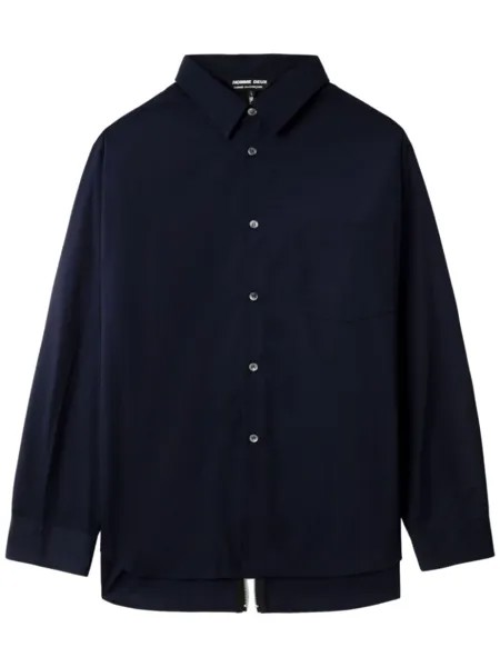 Comme des Garçons Homme Deux рубашка с застежкой-молнией, синий