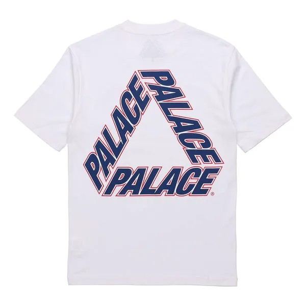 Футболка PALACE P3 Team T-Shirt Dark Back Large Logo Printing Short Sleeve Unisex White, белый