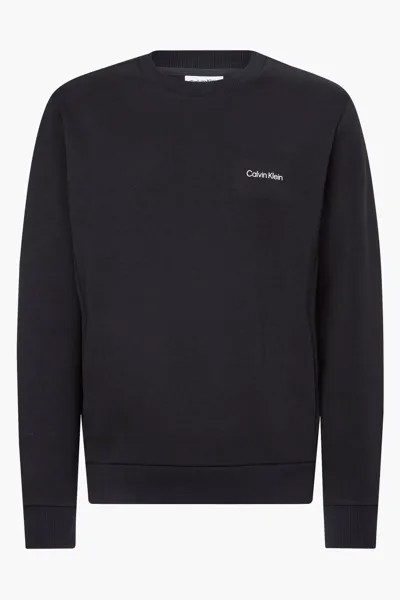 Черный свитер с микрологотипом Calvin Klein, черный