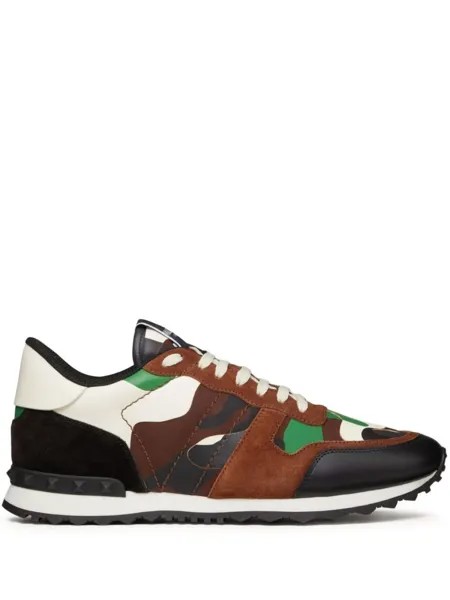 Valentino Garavani кроссовки Camouflage Rockrunner, черный
