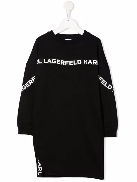 Karl Lagerfeld Kids платье-толстовка с логотипом
