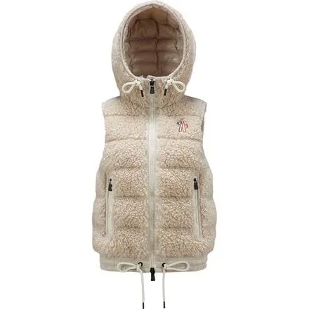 Пуховой жилет Teddy женский Moncler Grenoble, светло-бежевый