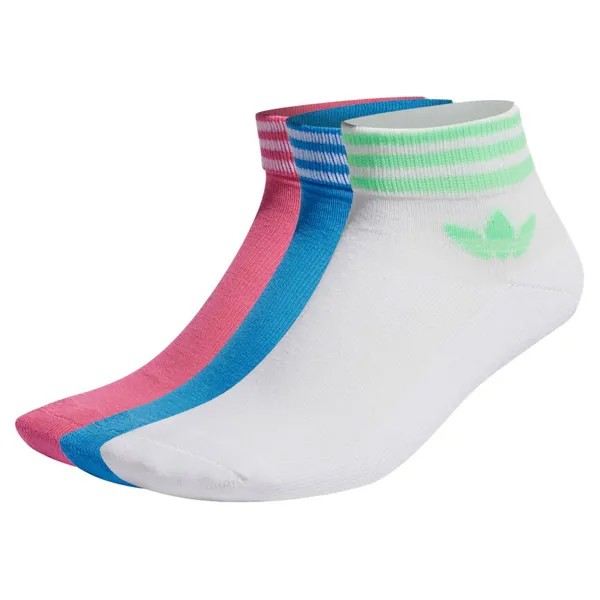 Носки adidas Originals Trefoil Ankle 3 шт, разноцветный