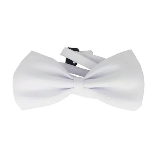 Карнавальный галстук бабочка, цвет белый 10,5x7 см