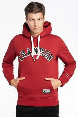 Champion University Hoodie Мужская бордовая повседневная спортивная толстовка с капюшоном