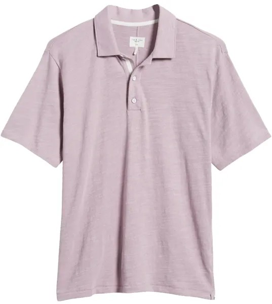 Классическая футболка-поло Rag & Bone Flame Berry Pink, розовый