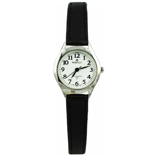 Perfect часы наручные, кварцевые, на батарейке, женские, металлический корпус, кожаный ремень, металлический браслет, с японским механизмом lp017-057-1