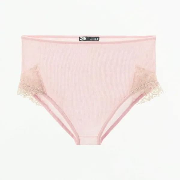 Трусы Zara Wool Lace Trim, розовый
