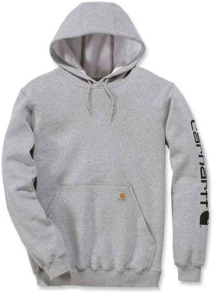 Толстовка средней плотности с логотипом на рукавах Carhartt, меланжевый серый