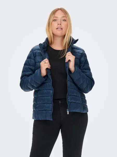 Куртка ONLY Wattierte Puffer Stepp Plus Size Übergrößen, темно синий