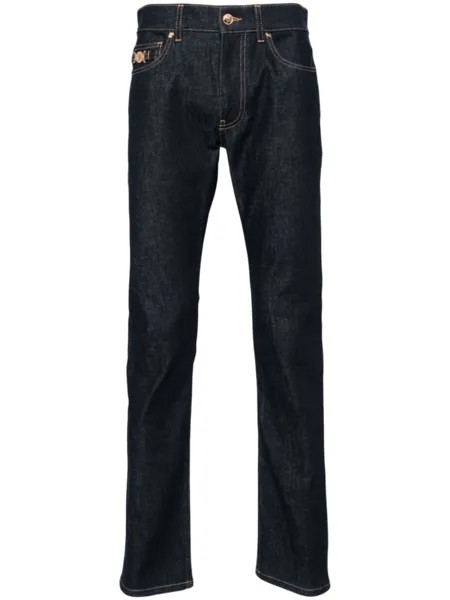 Versace джинсы slim fit средней посадки, синий