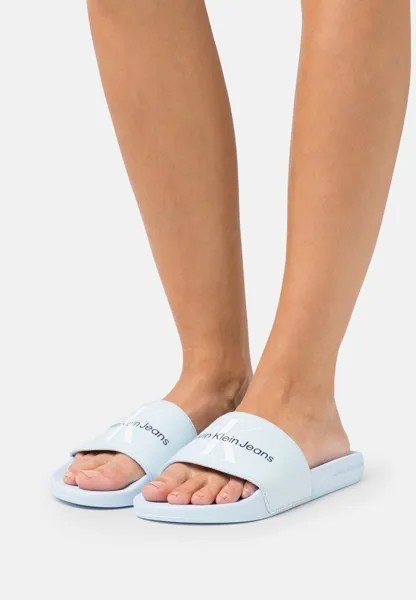 Туфли-мюли на плоской подошве SLIDE MONOGRAM Calvin Klein Jeans, цвет chambray sky