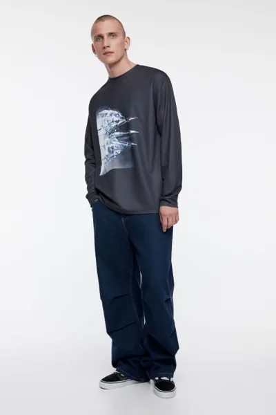 Лонгслив oversize с реалистичным принтом