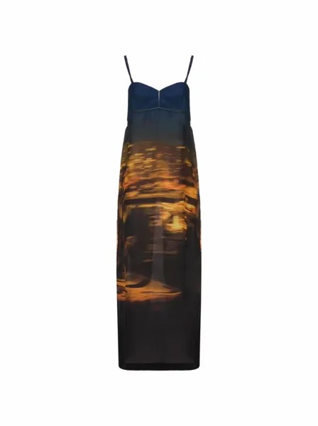 Шелковое полупрозрачное платье Dries Van Noten