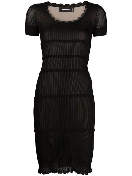 Dsquared2 платье мини с кружевной отделкой