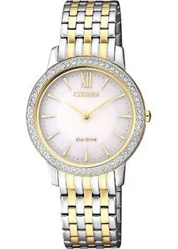 Японские наручные  женские часы Citizen EX1484-81A. Коллекция Eco-Drive