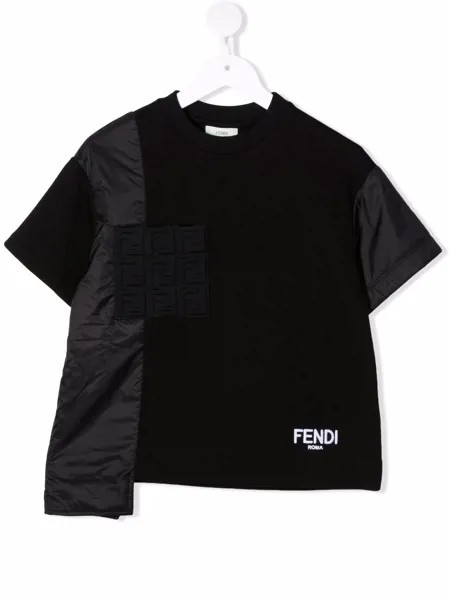 Fendi Kids толстовка асимметричного кроя со вставками