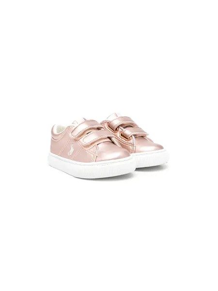 Polo Ralph Lauren metallic touch-strap sneakers