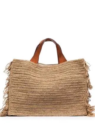 IBELIV плетеная сумка-тоут Onja с бахромой