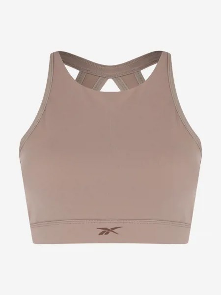 Спортивный топ бра Reebok Yoga Long Line Sports Bra, Коричневый