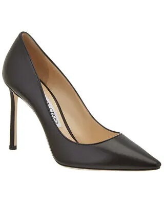 Женские кожаные туфли Jimmy Choo Romy 100, черные 36,5