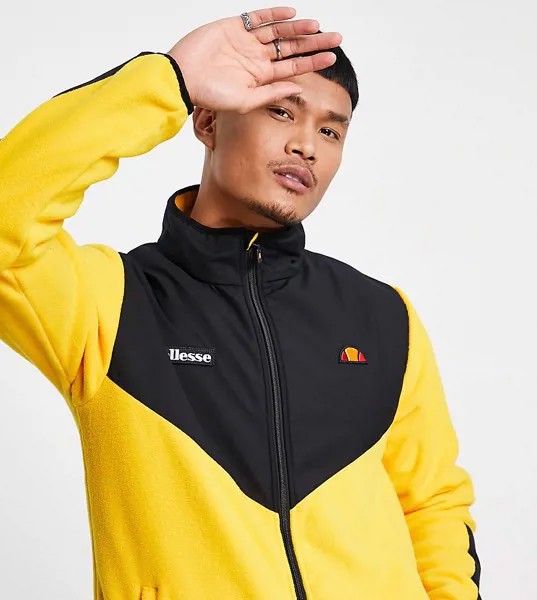Желтая куртка из флиса с логотипом ellesse эксклюзивно для ASOS-Желтый