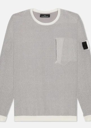 Мужской свитер Stone Island Shadow Project Light Double Face Mesh Crew Neck, цвет серый, размер XXL