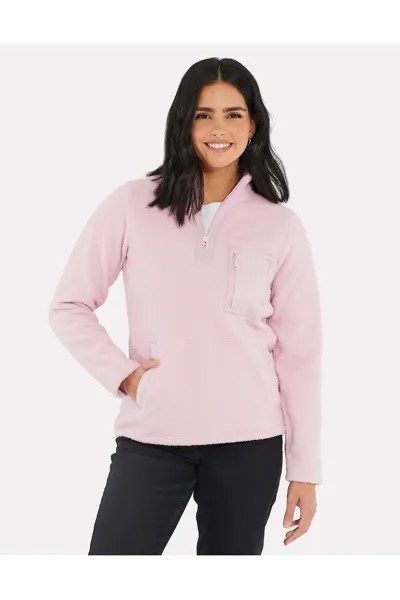 Pharell 6103 Короткая флисовая толстовка на молнии Threadbare, розовый