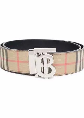 Burberry двусторонний ремень в клетку Vintage Check с монограммой