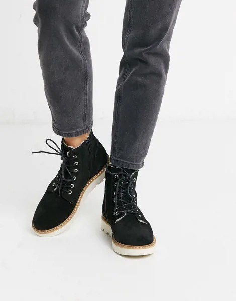 Походные ботинки на контрастной подошве Vero Moda-Черный