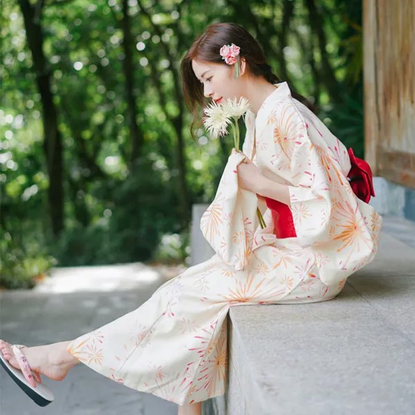 Японская традиционная Праздничная уличная одежда, азиатское кимоно, женское элегантное вечернее платье в стиле ретро, халат с Оби, юката, ба...