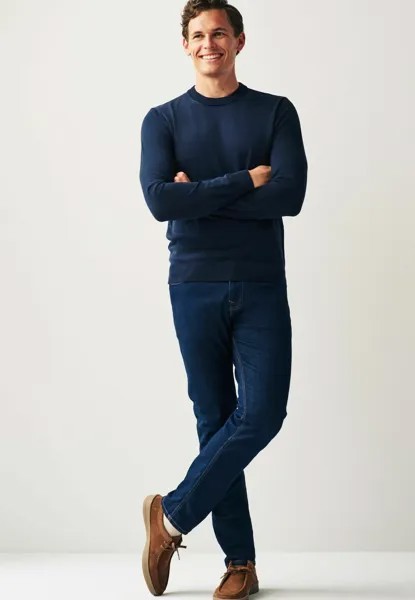 Свитер Knitted Long Sleeve Crew Jumper Next, темно-синий