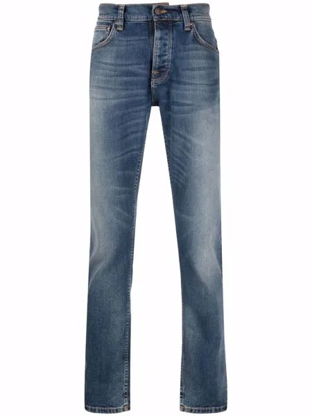 Nudie Jeans прямые джинсы средней посадки