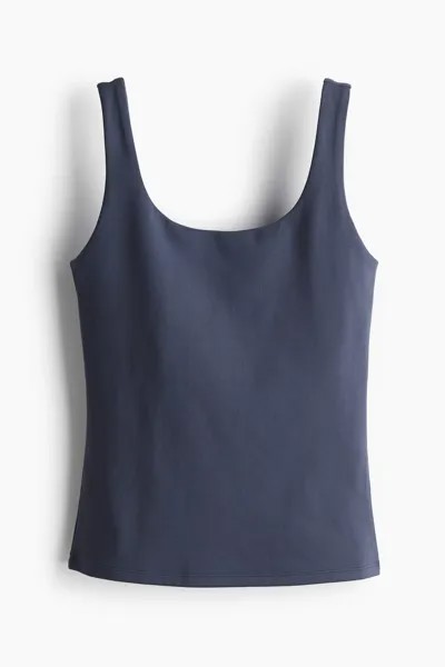 Спортивная майка из материала Softmove. H&M, синий